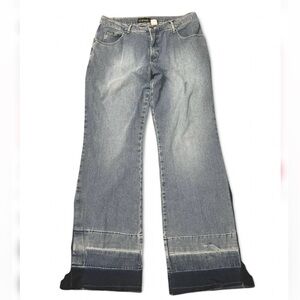 Y2K Girlfriends LA Gradient Denim Flare Blue Jeans